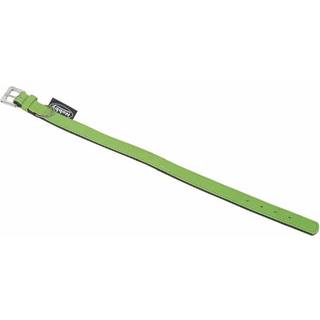 Læderhalsbånd SOUTH - S: 37 cm (30-35 cm) - 17/19 mm - Grøn