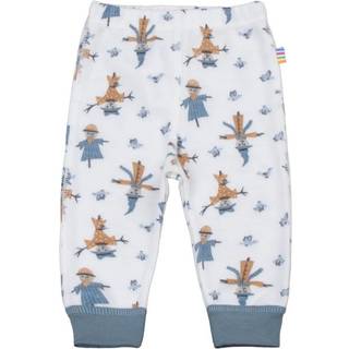 Leggings i knækket hvid med fugleskræmsel-print bambus inderst og uld yderst