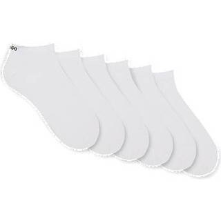 Pakke med seks par ankelstrømper i en bomuldsblanding med logoer