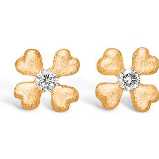 Blossom Copenhagen 14kt hjerte ørestikker med diamanter