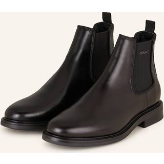 Gant Herren Chelsea Boots schwarz Glattleder