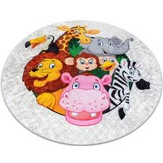 JUNIOR 51595.801 cirkel tæppe skal vaskes Afrika for børn skridsikker - grå cirkel 80 cm