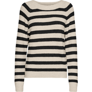 Doffy LS Striktrøje, Birch/Black, XL