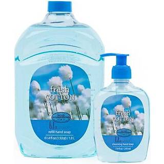 Enkle glæder premium håndsæbe genopfyldning samling - frisk bomuldsduft 7,9 oz flaske med jumbo 59 oz påfyldning - GoodhouseKeeping SEAL godkendt