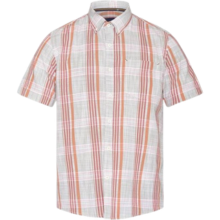 Teis Check Slub Skjorte, Sun Baked, 3XL