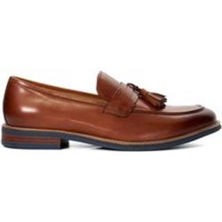 Dune London Dune London Brown Chrome Simley Contrast Sole Tassle Loafers