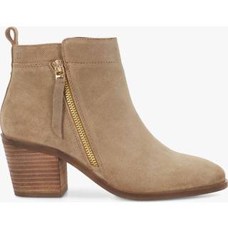 Dune London Dune London Brown Regular Fit Paicing Side Zip Ankle Boots
