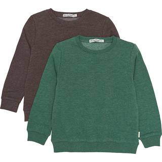 Minymo 2-pak Sweatshirt Hunter Green 98 cm  Grøn  98 cm  Unisex
