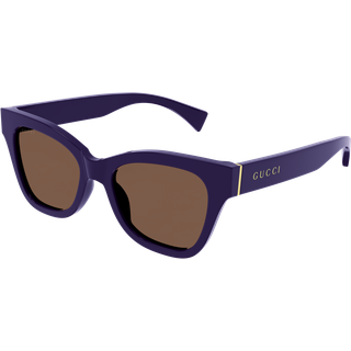Gucci Kvinde GG1133S 002 Solbriller Acetat Violet Brun Cat Eye Normal