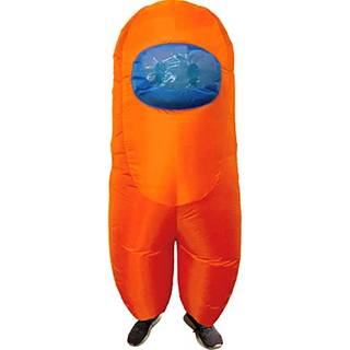 Blandt os Orange Imposter Sus Crewmate oppustelig voksen kostume | Standard