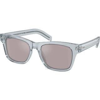 Prada PR A17SF Asian Fit Polarized 19T80F 55 Solbriller Mænd Blue - Transparent Azure Blue - 55mm