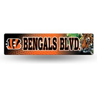 Rico Industries NFL Cincinnati Bengals 16-tommer gadeskilt i plastik D?cor