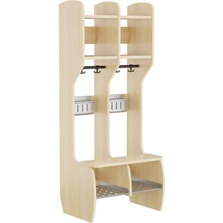 Måns garderobe fritstående med 2 pladser i birk laminat