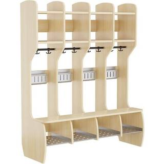 Garderobe Måns Hel 4 pladser, birk