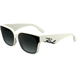 Karl Lagerfeld Kvinde KL6161S 105 Solbriller Acetat Hvid Grå Firkantet Normal Skygge