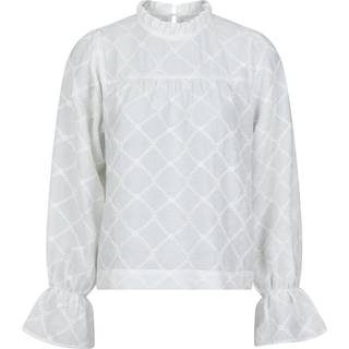 Mamara Square Emb Bluse, White, 38
