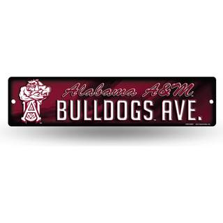 Rico Industries NCAA Alabama Am Bulldogs 16-tums plastgatskylt Dacor