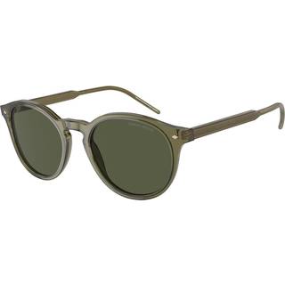 Giorgio Armani AR8211F Asian Fit 607452 54 Solbriller Mænd Grøn - Transparent Green - 54mm