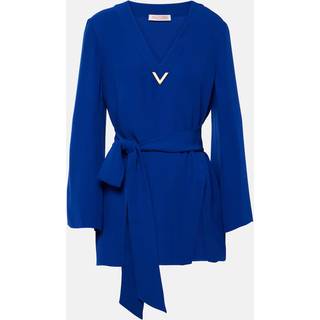 Valentino VGold Cady Couture belted blouse - blue - XXXS