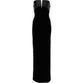 Roland Mouret Strapless velvet gown - black - S