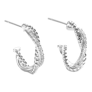 TWISTED DARLING HOOP | SILVER