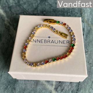 ANNEBRAUNER Tennis Texas Armbånd 18K Guldbelagt - 17 CM