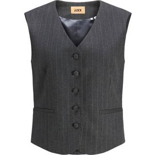Mary Brushed Vest, Dark Grey Melange, XXS
