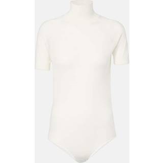 AlaÃ¯a Turtleneck wool bodysuit - white - S