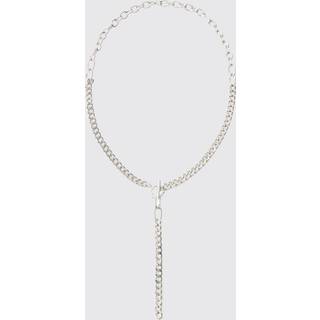 Mens Chunky Chain Link Necklace In Silver