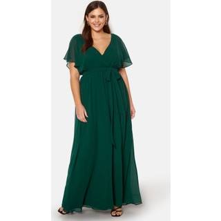 Flutter Sleeve Chiffon Maxi Curve Dress