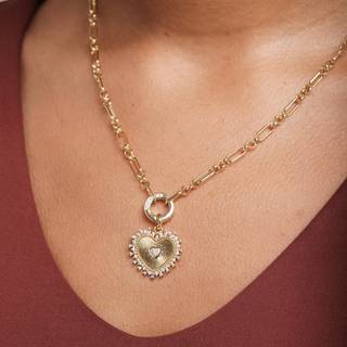 Inicio Inicio Gold Plated Heart Chain Necklace - Gift Pouch
