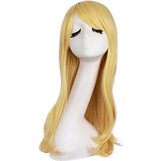 MapofBeauty 24 """"/60 cm side smell stilfulde lange store b?lget kr?llede cosplay party paryk (orange gul)
