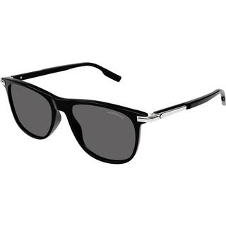 Montblanc Mand MB0216S 001 Solbriller Acetat Sort Grå Firkantet Normal
