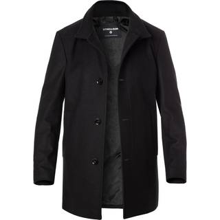 Strellson Herren Mantel schwarz unifarben