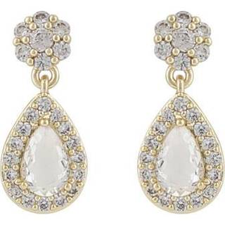 SNÖ of Sweden River Drop Pendant Earring Gold/Clear