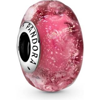 Pandora - Bølget lyserød murano glas charm - 798872c00