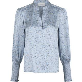 Neo Noir - Landa Mini Print Blouse - Dusty Blue