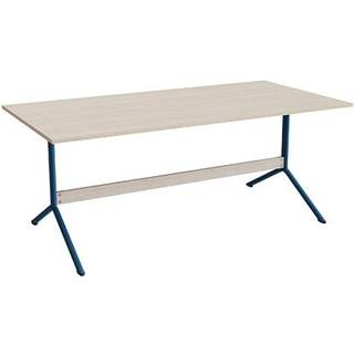 Bord Atlas 1134, 1800x900mm, højde 720, eg højtrykslaminat, blåt stel