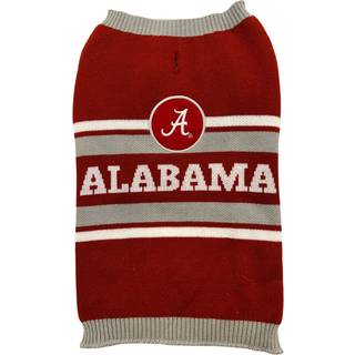Kæledyr først NCAA Alabama Crimson Tide Dog Sweater Size Medium. Varm og hyggelig striket kæledyr sweater med NCAA Team Logo Bedste hvalpekweater