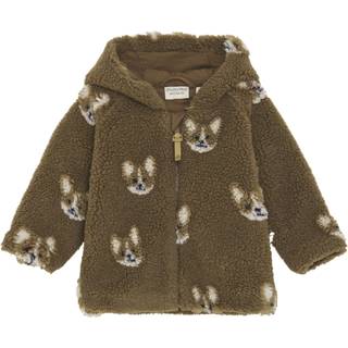Minymo Teddy Jakke Sepia 62 cm  Brun  62 cm  Unisex