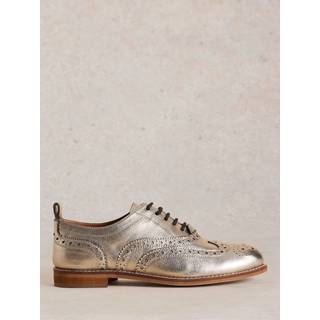 White Stuff White Stuff Metallic Thistle Leather Lace-Up Brogues