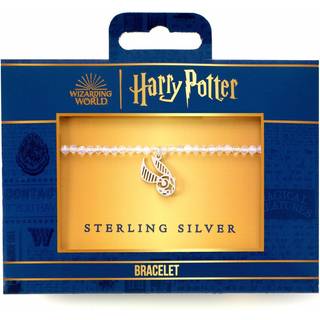 HARRY POTTER - Golden Snitch - Sterling Silver Charm & Pearls Bracelet