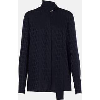 Valentino Toile Iconographe silk jacquard shirt - blue - S