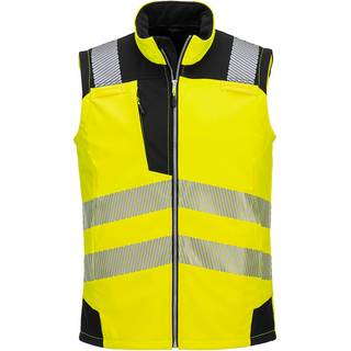 Hi-vis softshell vest (3L) - Gul/Sort (Størrelse: 4XL)