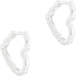 LOVE ME HEART HOOP | SILVER