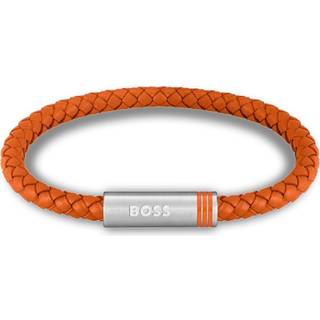 BOSS Ares Single Læder Armbånd Orange