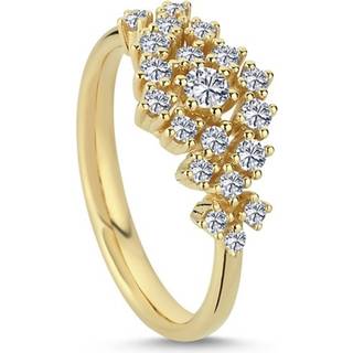 NURAN - Twinkle diamantring i 14kt. guld m. i alt 0,51ct. brillanter