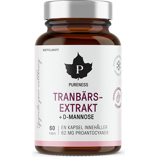 Pureness Tranebærekstrakt + D-mannose, 60 kapsler