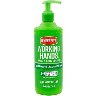 O'Keeffes arbetande händer Hand och kroppslotion 12oz pump (förpackning med 1) - läker och lindrar extremt torr hud