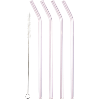 Lyngby Glas Lyngby Glas sugerør 21,5 cm 4-pak Pink
